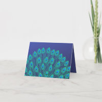PEACOCK BIRD FEATHERS DECORATIVE MOTIF BLUE AQUA