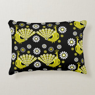 Peacock Bird Graphic Art Decorative Cushion
