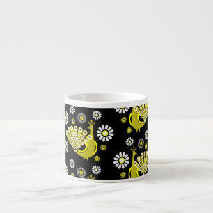 Peacock Bird Graphic Art Espresso Cup