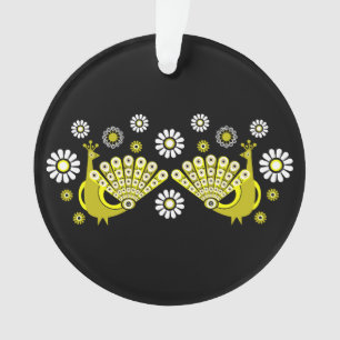 Peacock Bird Graphic Art Ornament