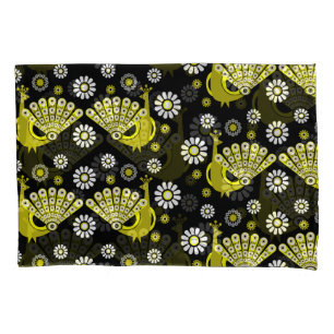 Peacock Bird Graphic Art Pillowcase