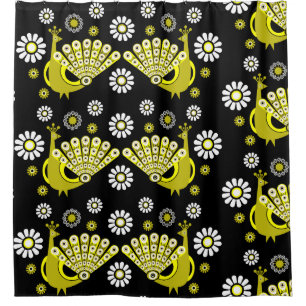 Peacock Bird Graphic Art Shower Curtain