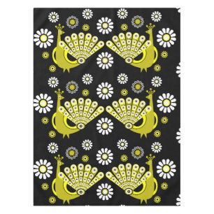 Peacock Bird Graphic Art Tablecloth