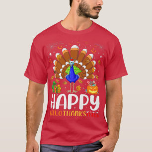 Peacock Bird Lover Halloween Christmas Happy Hallo T-Shirt