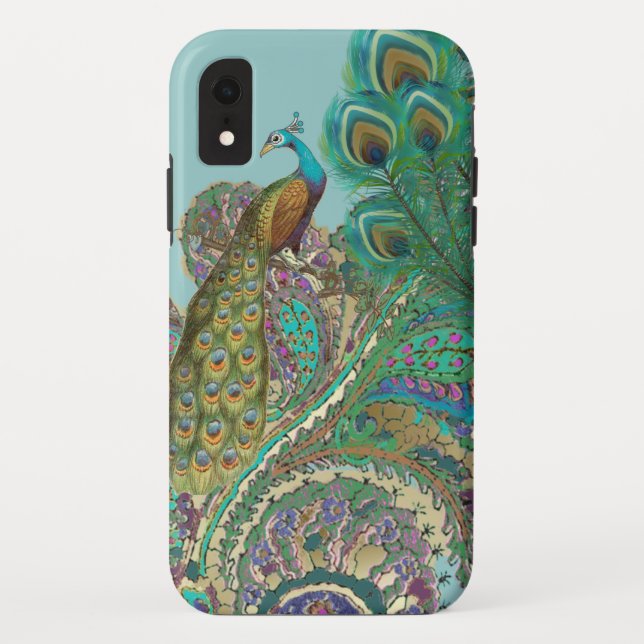 Peacock Birdcage  Damask iTouch Case (Back)