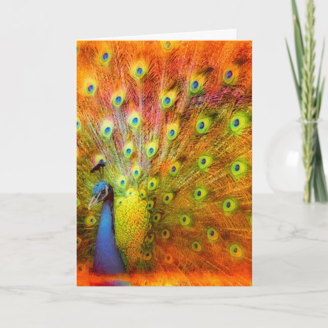 Peacock, Birthday Card (Front)