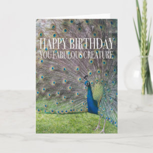 Peacock Birthday Card
