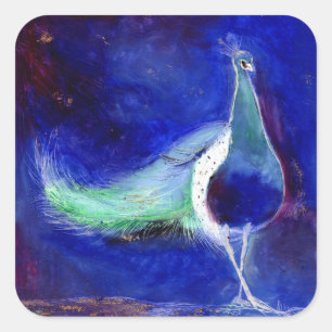 Peacock Blue 2013 Square Sticker