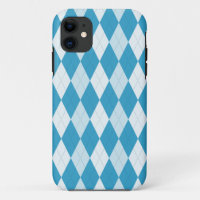 Peacock Blue Argyle Small Diamond Shape