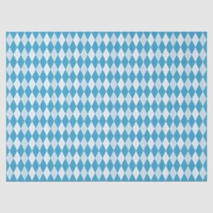 Peacock Blue Argyle Small Diamond Shape Tissue Paper