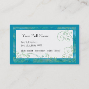 Peacock Blue Business Cards