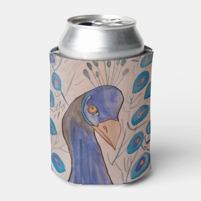 Peacock Blue Can Cooler (Can Front)