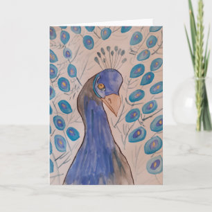 Peacock Blue Card