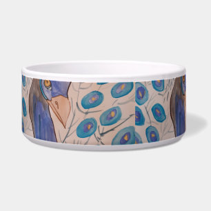 Peacock Blue Ceramic Pet Bowl