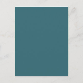 Peacock Blue (Dark Teal or Deep Aqua) Solid Colour Postcard