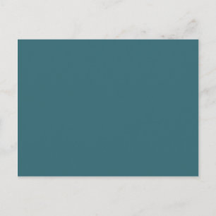 Peacock Blue (Dark Teal or Deep Aqua) Solid Colour Postcard