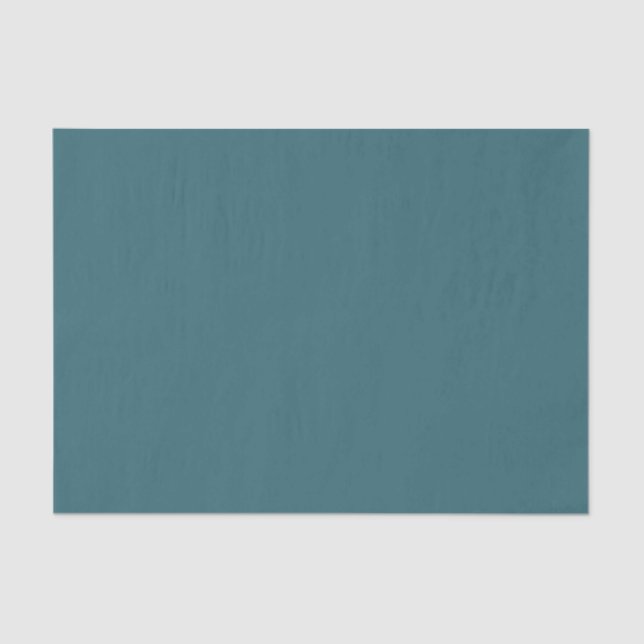Peacock Blue (Dark Teal or Deep Aqua) Solid Colour Tissue Paper (Front)