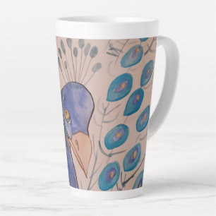 Peacock Blue Latte Mug