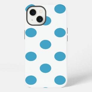 Peacock Blue Polka Dots Circles iPhone 13 Case