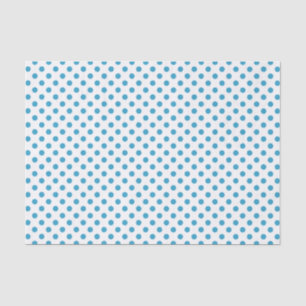 Peacock Blue Polka Dots Circles Tissue Paper