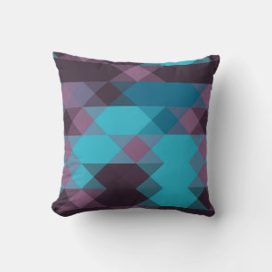 peacock blue, purple, topaz blue and thunder cushion