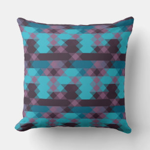 peacock blue, purple, topaz blue and thunder cushion