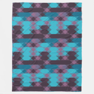 peacock blue, purple, topaz blue and thunder fleece blanket
