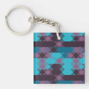 peacock blue, purple, topaz blue and thunder key ring