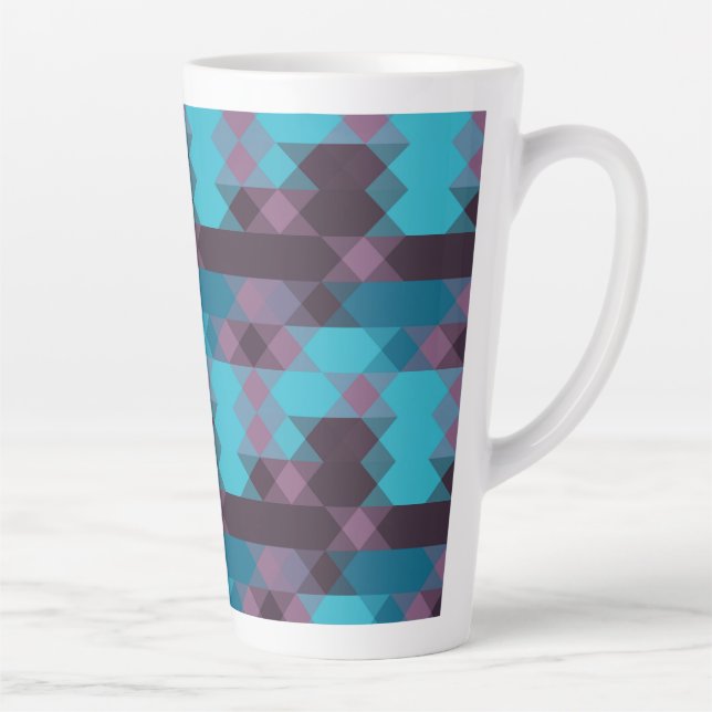 peacock blue, purple, topaz blue and thunder latte mug (Right)