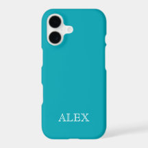 PEACOCK BLUE Solid Background iPhone X Case