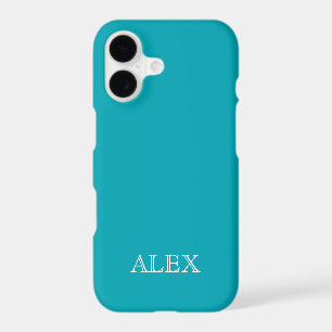 PEACOCK BLUE Solid Background iPhone X Case
