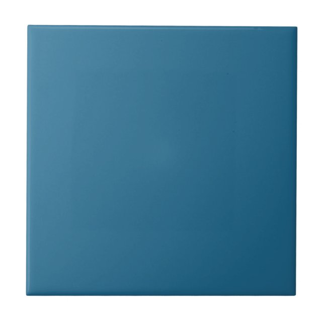 Peacock Blue Solid Colour Tile (Front)