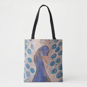 Peacock Blue Tote Bag