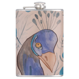 Peacock Blue Vinyl Wrap Flask