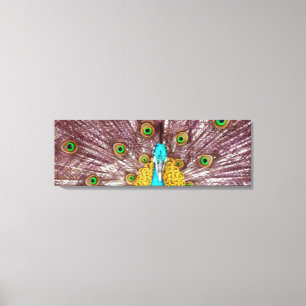 peacock bright canvas print