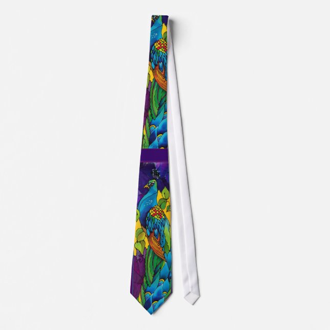 Peacock Bright Men's Tie (Front)