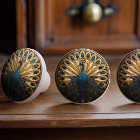 Peacock British Royal Blue Victorian Art Deco