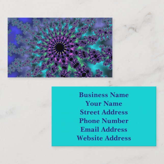 Peacock Burst Business Card (Front/Back)