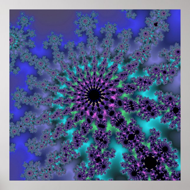 Peacock Burst Poster (Front)