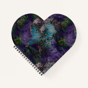 Peacock Butterflies in Purple By KABFA Designs Notebook