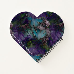 Peacock Butterflies in Purple By KABFA Designs Notebook