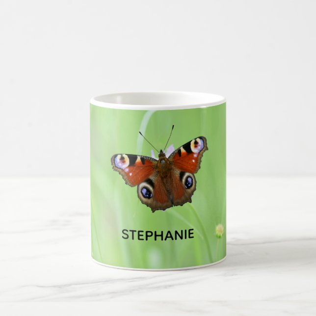 Peacock Butterfly Coffee Mug (Center)