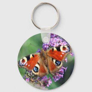 Peacock Butterfly Key Ring