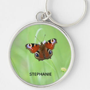 Peacock Butterfly Key Ring