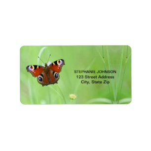 Peacock Butterfly Label