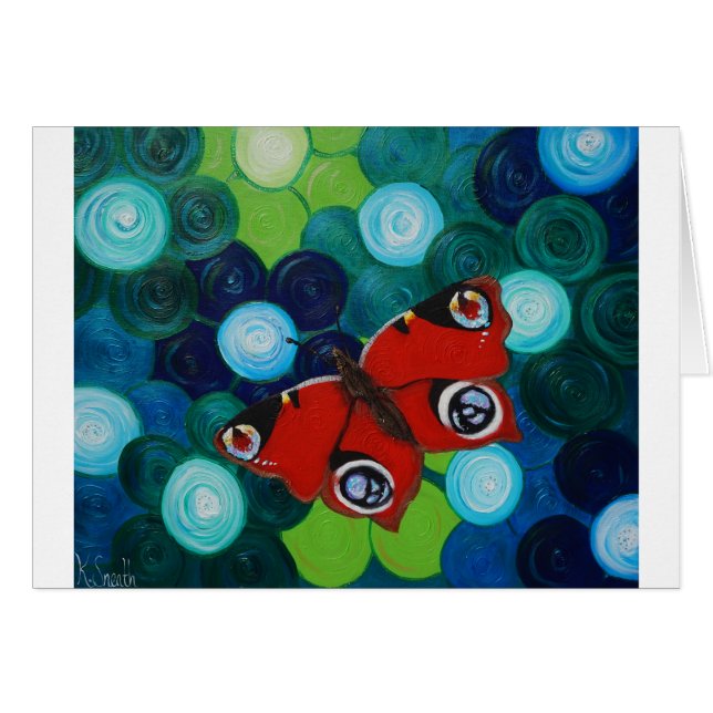 Peacock Butterfly Painting (Front Horizontal)