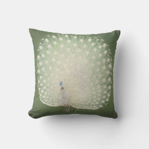 Peacock by Ohara Koson Cushion