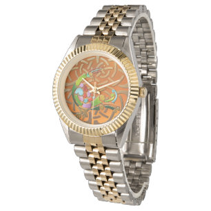 Peacock Celtic Deco Jewelled Watch