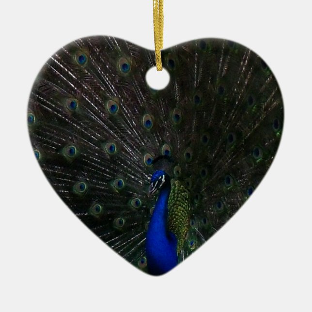 Peacock  ceramic tree decoration (Front)