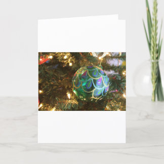 Peacock Christmas Holiday Card